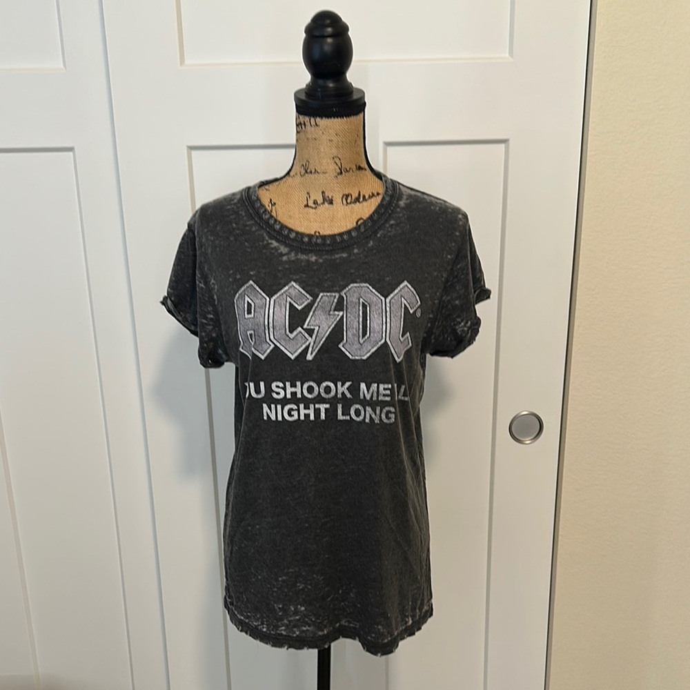 Recycled Karma Gray AC/DC Graphic Tee